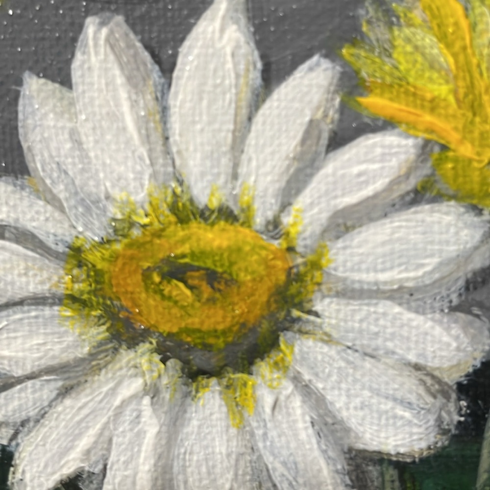 Yellow and White Daisy Flowers Painting - Picture 9 of 10